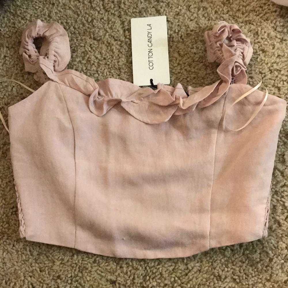 Pink ruffle top from F21
